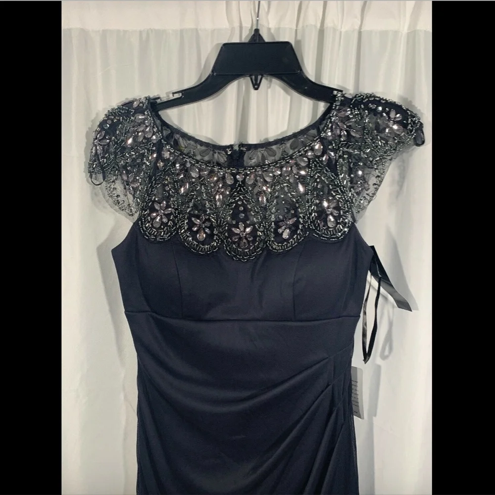 NWD XSCAPE Embellished‎ Chiffon Sheath Dress